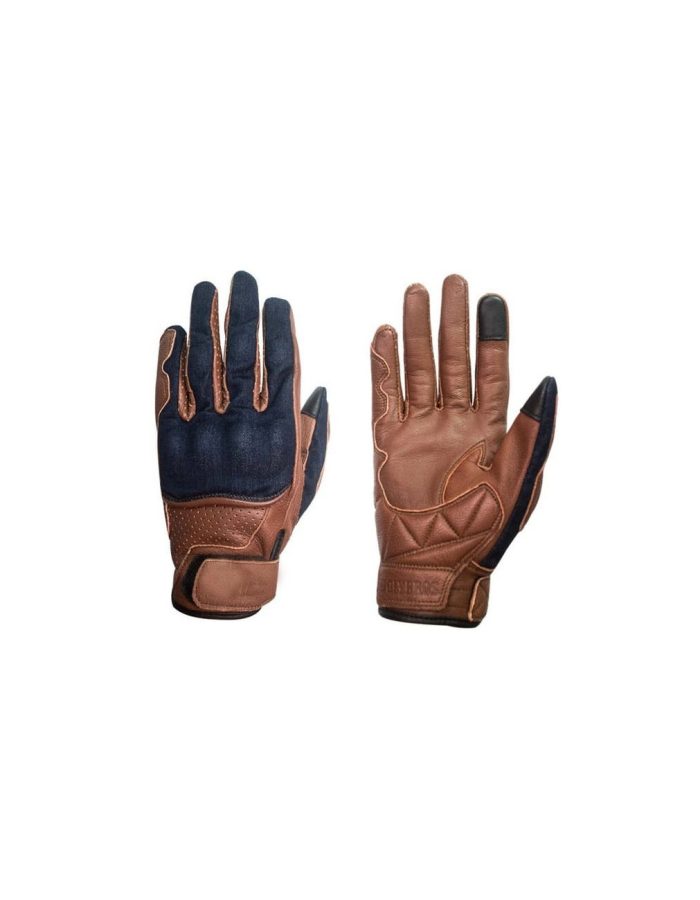 Motorcycles LEATHER & TEXTILE DENIM SHORT GLOVES FOR MOTORCYCLE , SCOOTER, QUAD ,WATERPROOF NEW